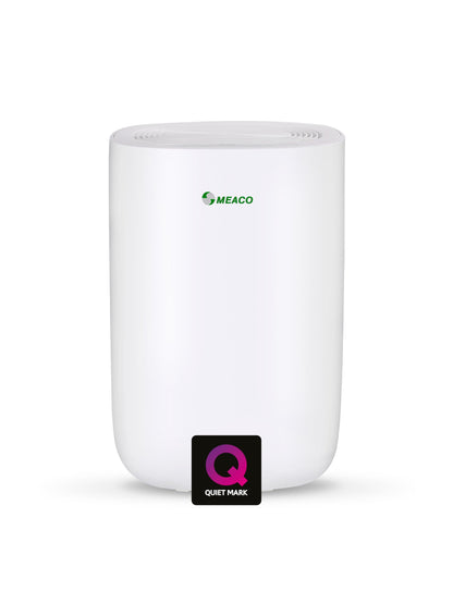 Meaco MeacoDry ABC Dehumidifier (Silver) 10L - Ultra Quiet Dehumidifier - Energy Efficient Electric Compressor Dehumidifier for home - Removes Condensation & Damp, prevents Mould