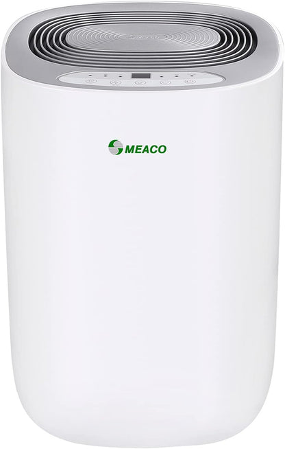 Meaco MeacoDry ABC Dehumidifier (Silver) 10L - Ultra Quiet Dehumidifier - Energy Efficient Electric Compressor Dehumidifier for home - Removes Condensation & Damp, prevents Mould