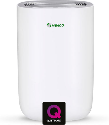 Meaco MeacoDry ABC Dehumidifier (Silver) 10L - Ultra Quiet Dehumidifier - Energy Efficient Electric Compressor Dehumidifier for home - Removes Condensation & Damp, prevents Mould