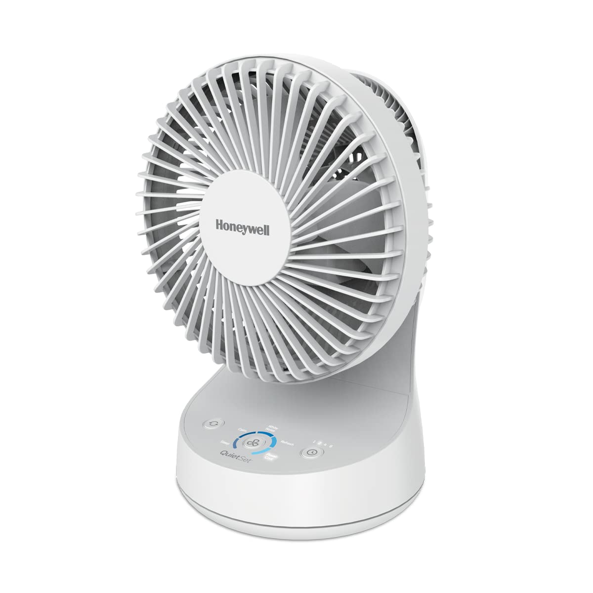 Honeywell QuietSet 5 Oscillating Table Fan, Black - Personal and Small Room Fan with Quiet Operation and 5 Levels of Power and Sound