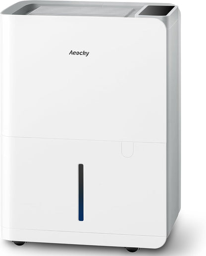 AEOCKY Max 25L/d Dehumidifier for Home, Applicable to 200m³ (50m²), Smart Compressor Dehumidifier with Drain Hose, for Drying Clothes, Bedroom, Bathroom, Basement