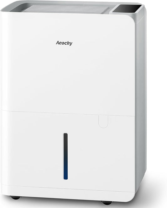 AEOCKY Max 25L/d Dehumidifier for Home, Applicable to 200m³ (50m²), Smart Compressor Dehumidifier with Drain Hose, for Drying Clothes, Bedroom, Bathroom, Basement