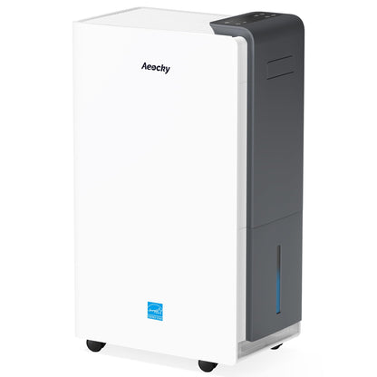 AEOCKY Max 25L/d Dehumidifier for Home, Applicable to 200m³ (50m²), Smart Compressor Dehumidifier with Drain Hose, for Drying Clothes, Bedroom, Bathroom, Basement