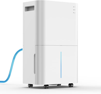 HUMILABS 20L Dehumidifiers for Home, Drying Clothes, 24H Timer, Low Energy, 4L Water Tank, Sleep Mode, Air Purification, Drain Hose, Auto Defrosting, Child Lock, Continuous Drainage