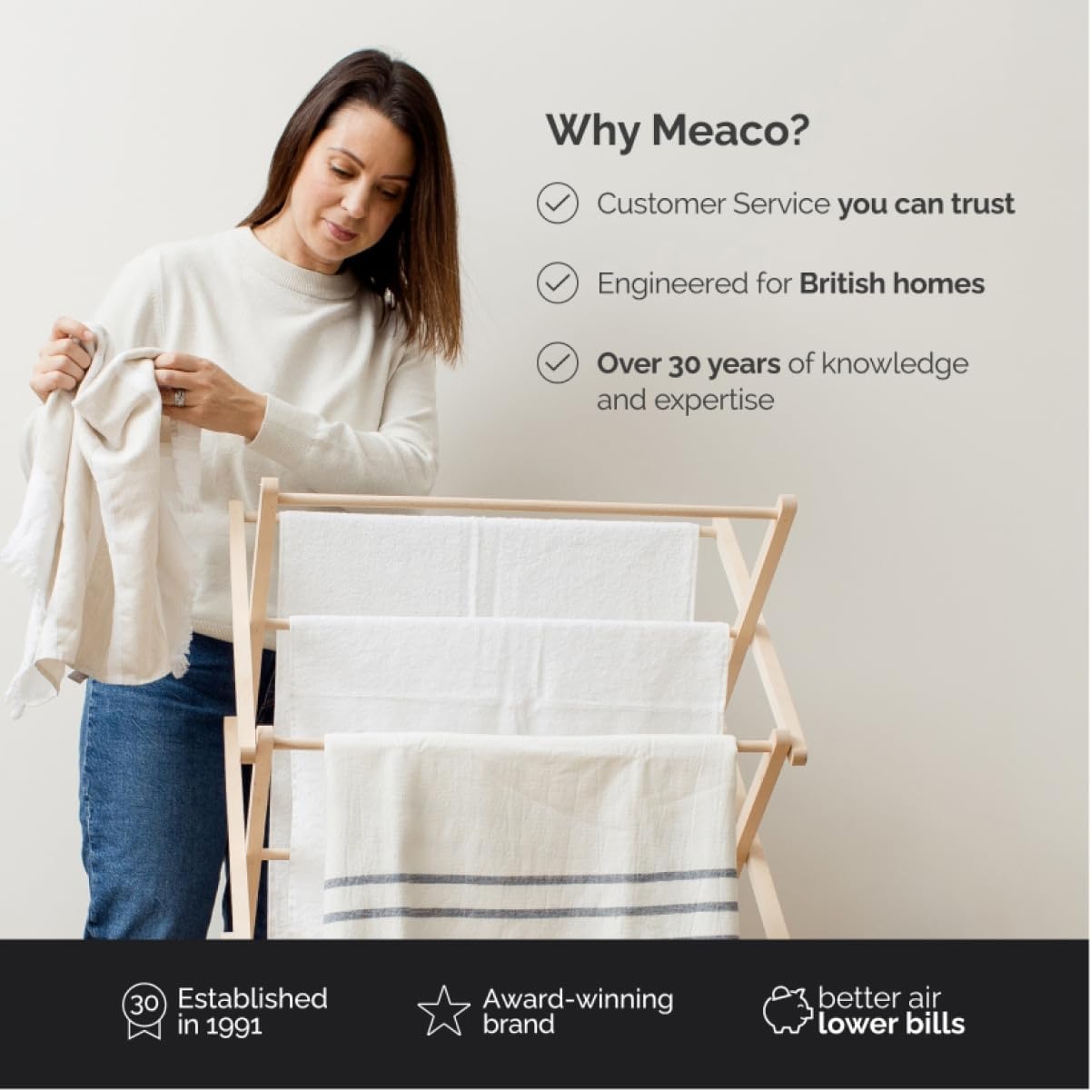 Meaco Portable Dehumidifier DD8L - Compact Desiccant Dehumidifier - Best For Small Homes & Spaces - Prevent Condensation, Mould & Damp - 18 x 35 x 50 cm White