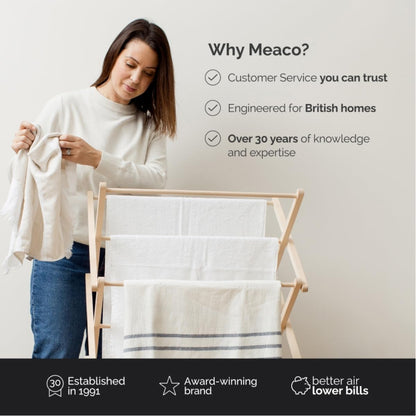 Meaco Portable Dehumidifier DD8L - Compact Desiccant Dehumidifier - Best For Small Homes & Spaces - Prevent Condensation, Mould & Damp - 18 x 35 x 50 cm White