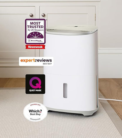 MeacoDry Arete One 6L Dehumidifier & HEPA Air Purifier – Warm Pebble | Quiet, Low Energy, Laundry Mode
