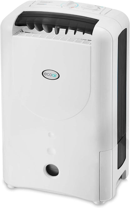 EcoAir DD1 Simple MK3 Black Desiccant Dehumidifier | Rotary Dial | 7.5 L/Day | Quiet 34dBA | Anti Bacterial Filter | Laundry | 6Kg | Home Garage Basement Boat