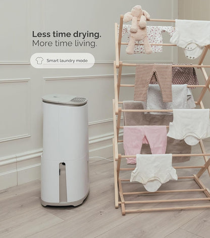 MeacoDry Arete One 6L Dehumidifier & HEPA Air Purifier – Warm Pebble | Quiet, Low Energy, Laundry Mode
